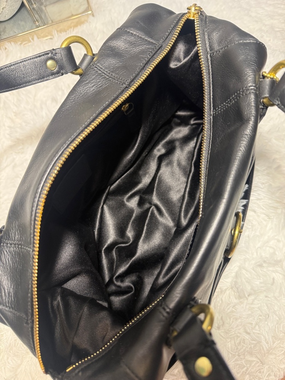 Coach Black Leather Campbell Satchel - Picture 9 of 16